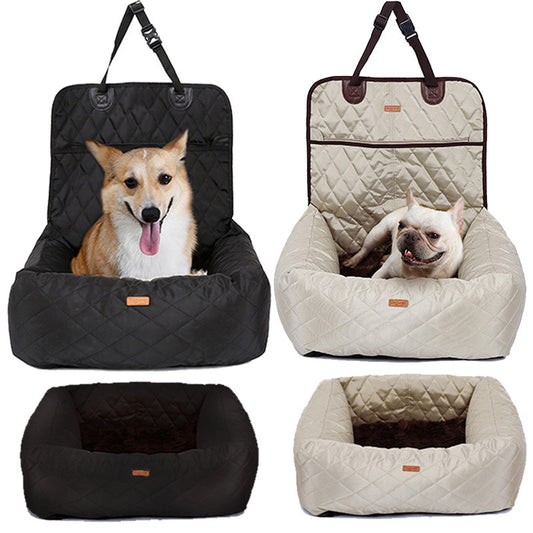 Snuggle & Ride! 2-in-1 Foldable Pet Bed & Car Seat for Cozy Travels - amazing bark 