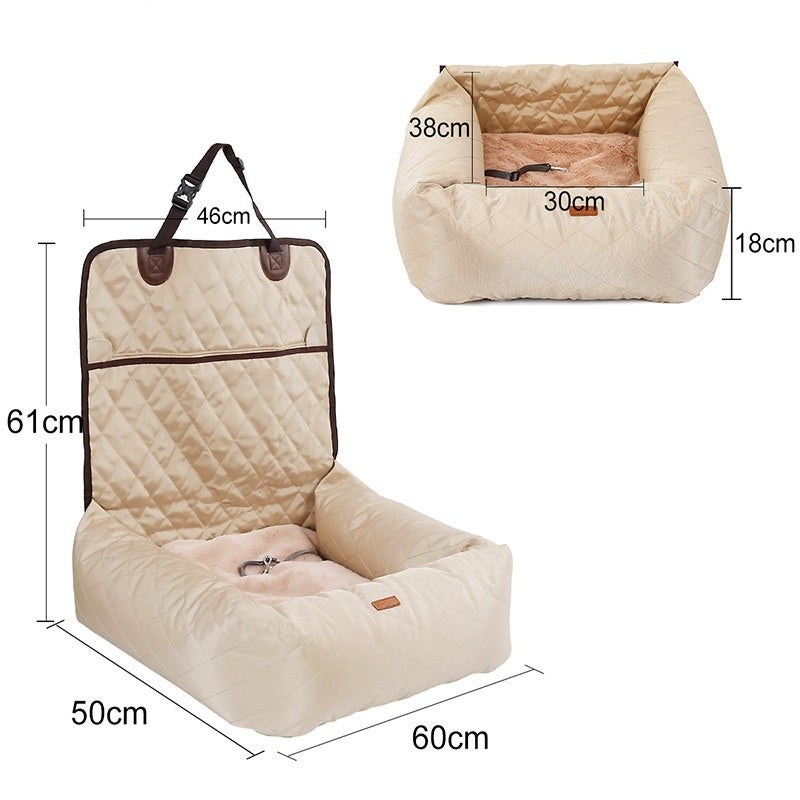 Snuggle & Ride! 2-in-1 Foldable Pet Bed & Car Seat for Cozy Travels - amazing bark 