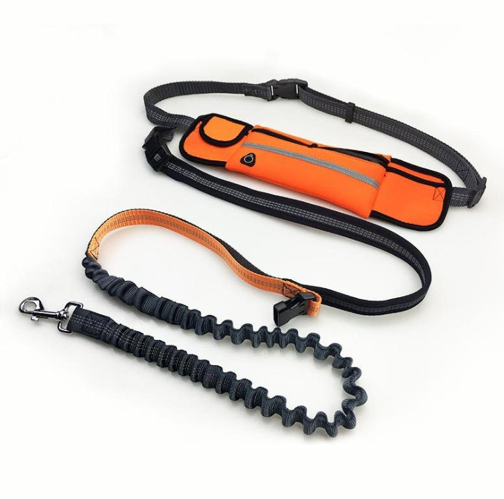 Run Free! Hands-Free Dog Running Leash with Waist Pocket & Shock-Absorbing Bungee - amazing bark 