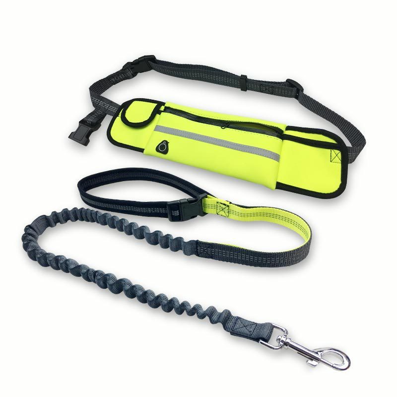 Run Free! Hands-Free Dog Running Leash with Waist Pocket & Shock-Absorbing Bungee - amazing bark 