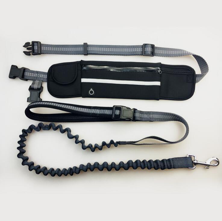 Run Free! Hands-Free Dog Running Leash with Waist Pocket & Shock-Absorbing Bungee - amazing bark 