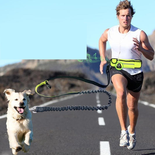 Run Free! Hands-Free Dog Running Leash with Waist Pocket & Shock-Absorbing Bungee - amazing bark 