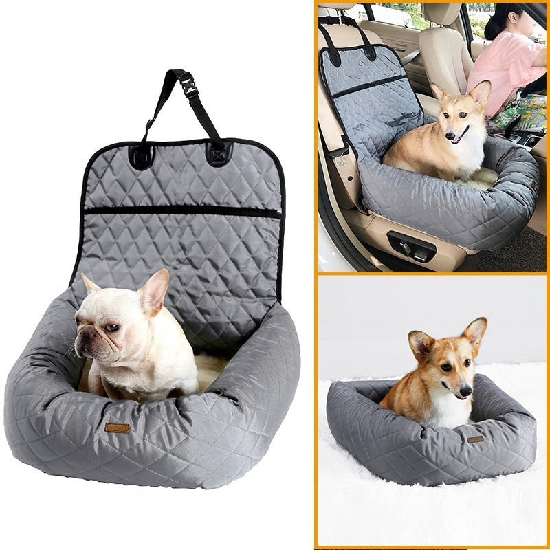 Snuggle & Ride! 2-in-1 Foldable Pet Bed & Car Seat for Cozy Travels - amazing bark 