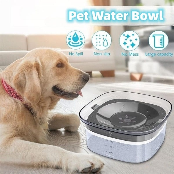 Sip in Style! 70oz Large Capacity Spill-Proof Water Bowl for Dogs & Cats - amazing bark 