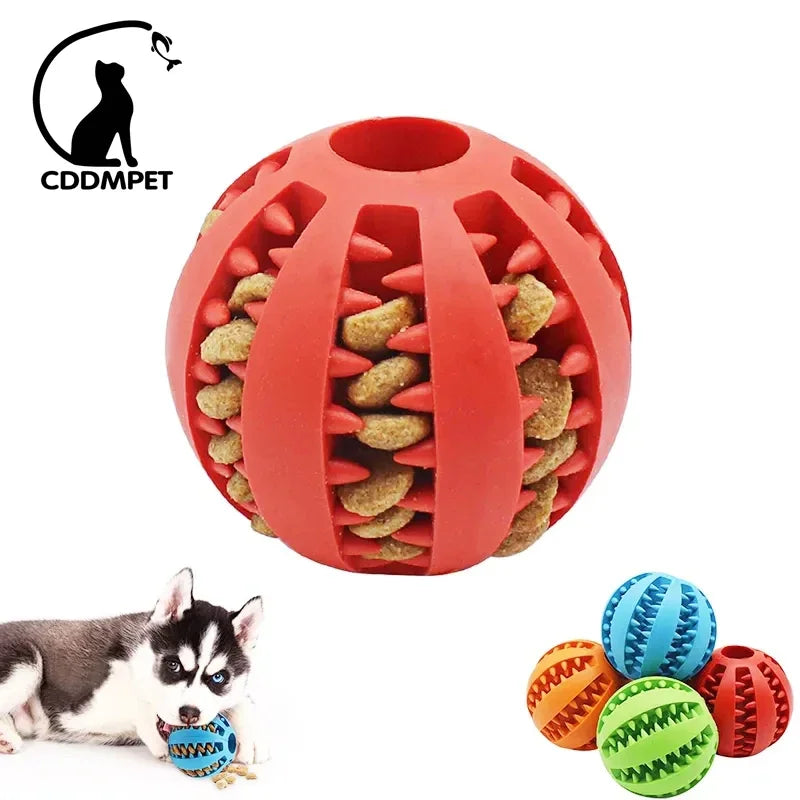 Bouncy Fun! Interactive Chew & Food Ball Toy – Perfect for Small Dogs - amazing bark 