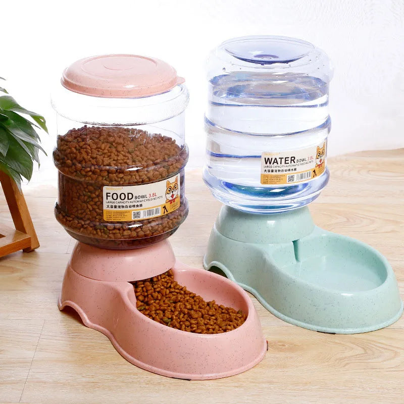 Eat & Drink with Ease! Automatic Pet Feeder & Water Dispenser for Cats & Dogs - amazing bark 