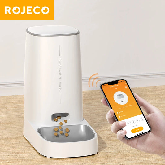 ROJECO WiFi Smart Feeder – Feed Your Pet Anytime, Anywhere with a Tap! - amazing bark 