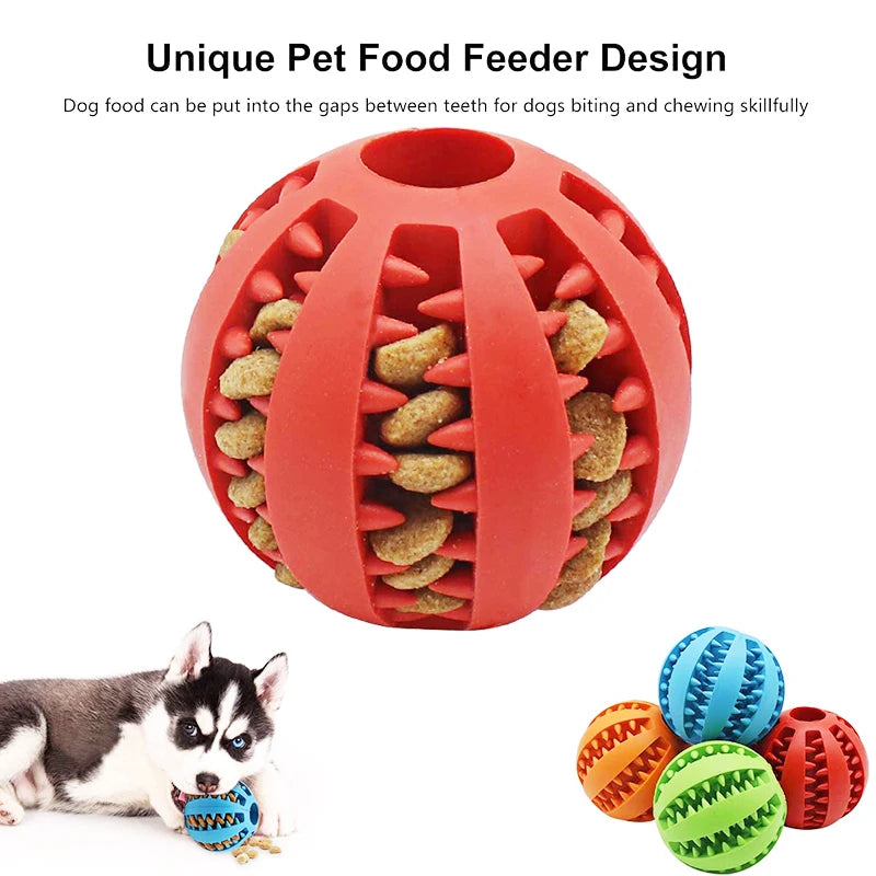 Bouncy Fun! Interactive Chew & Food Ball Toy – Perfect for Small Dogs - amazing bark 