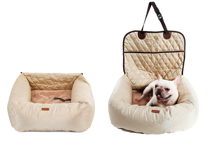 Snuggle & Ride! 2-in-1 Foldable Pet Bed & Car Seat for Cozy Travels - amazing bark 